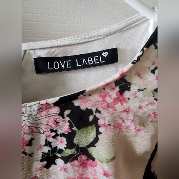 Love Label UK Blouse Pink Floral with Black Boning, size 14UK or 12US - Picture 6 of 6